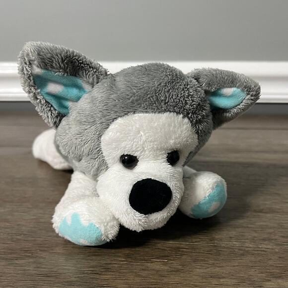 Animal‎ Adventure Gray & White Wolf Puppy with Heart Paws Plush - Picture 1 of 5